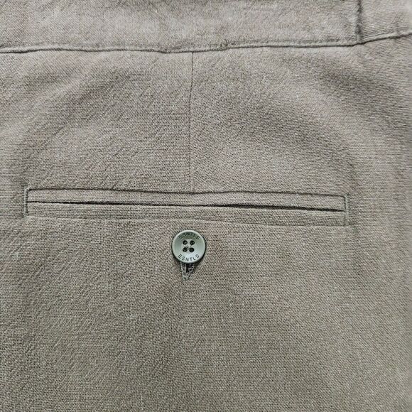 ESNTLS Mens Chino Drawstring Pleated Cuffed Casual Preppy Shorts Stretch Green M - Picture 10 of 10